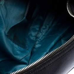 Pre Owned حقيبة كتف ايترو نصف هلال جلد سوداء