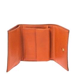 Pre Owned Etro Brown Paisley Coated Canvas Trifold Wallet