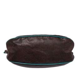 Pre Owned حقيبة إيترو قابلة للتحويل كانفاس مقوي بيسلي بنية / تركواز