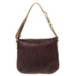Etro Purple/Yellow Paisley Coated Canvas Crossbody Bag