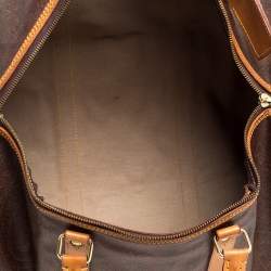 Pre Owned Etro Paisley Coated Canvas and Leather Weekender Duffel Bag