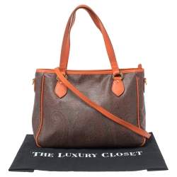 Pre Owned حقيبة يد إيترو جلد وكانفاس بيزلي متعددة الألوان