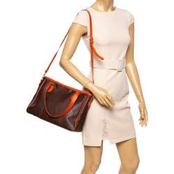 Pre Owned حقيبة يد إيترو جلد وكانفاس بيزلي متعددة الألوان