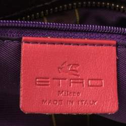 Pre Owned حقيبة يد إيترو جلد وكانفاس بيزلي متعددة الألوان