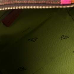 Etro Multicolor Coated Canvas And Leather Satchel