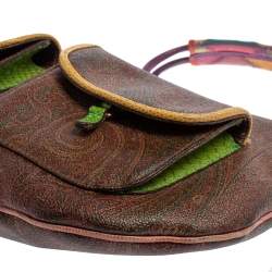 Pre Owned Etro Multicolor Paisley Print Coated Canvas Hobo