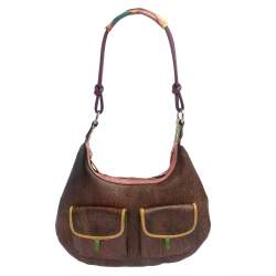 Pre Owned Etro Multicolor Paisley Print Coated Canvas Hobo