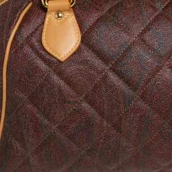 مملوكة مسبقًا حقيبة إيترو كانفاي مقوى بيزلي مطبوع وجلد بسحاب