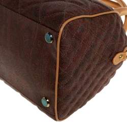 مملوكة مسبقًا حقيبة إيترو كانفاي مقوى بيزلي مطبوع وجلد بسحاب