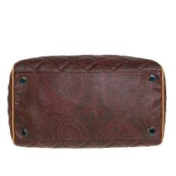 مملوكة مسبقًا حقيبة إيترو كانفاي مقوى بيزلي مطبوع وجلد بسحاب