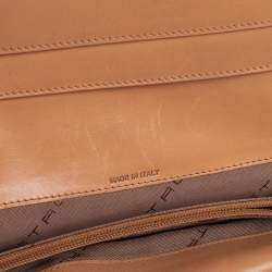 Etro White/Brown Paisley Print Coated Canvas Continental Wallet