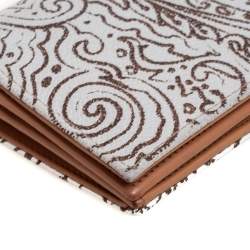 Etro White/Brown Paisley Print Coated Canvas Continental Wallet