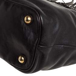 Pre Owned حقيبة يد توتس ايترو جلد نقشة بايزلي بني داكن