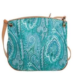 مملوكة مسبقًا Etro Paisley Print Coated Canvas Shoulder Bag