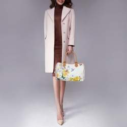 Etro Multicolor Floral Print Coated Canvas and Leather Boston Bag