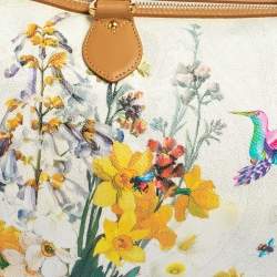 Etro Multicolor Floral Print Coated Canvas and Leather Boston Bag