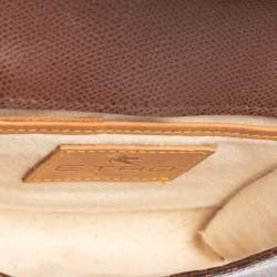 Pre Owned Etro Brown Paisley Coated Canvas and Leather Trim Belt Bag