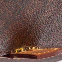 Pre Owned Etro Brown Paisley Coated Canvas and Leather Trim Belt Bag