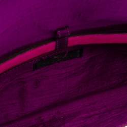 Pre Owned Etro Purple Mesh  Embroidered Shoulder Bag 