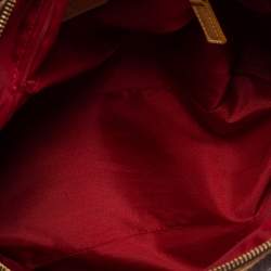 Pre Owned Etro Brown Paisley Printed Coated Canvas Boston Bag