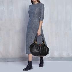 Etro Black Leather Top Handle Satchel