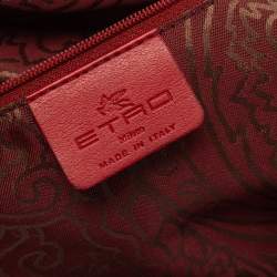 Etro Black Leather Top Handle Satchel