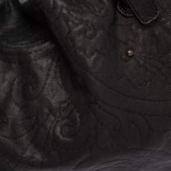 Etro Black Leather Top Handle Satchel