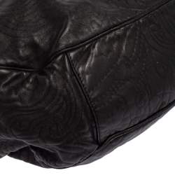 Etro Black Leather Top Handle Satchel