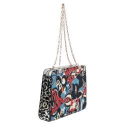 Etro Beige Printed Coated Canvas Chain Shoulder Bag
