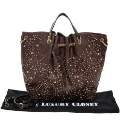 Pre Owned حقيبة يد توتس إيترو كانفاس مقوى طباعة بيزلي بني بسلسلة