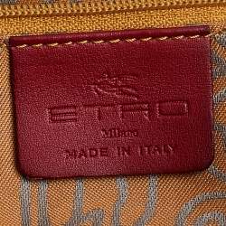 Pre Owned حقيبة يد توتس إيترو جلد أسود مزخرفة