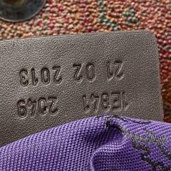 Pre Owned حقيبة كتف إيترو كانفاس مقوى بطبعة بيزلي بني بقلاب