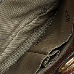 Pre Owned حقيبة كتف إيترو جلد نقشة التمساح وكانفاس مقوى مطبوع بايزلي متعدد الألوان 