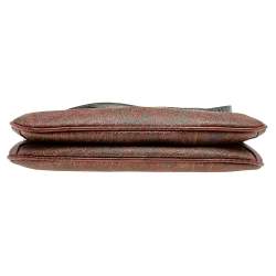 Pre Owned حقيبة كتف إيترو جلد نقشة التمساح وكانفاس مقوى مطبوع بايزلي متعدد الألوان 