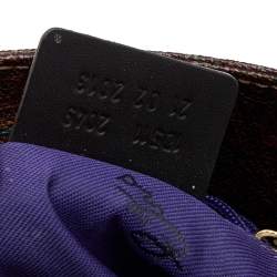 Pre Owned حقيبة يد توتس إيترو جلد بنقشة السحلية وكانفاس مقوى بطبعة بيزلي متعددة الألوان 