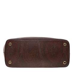 Pre Owned حقيبة يد توتس إيترو جلد بنقشة السحلية وكانفاس مقوى بطبعة بيزلي متعددة الألوان 