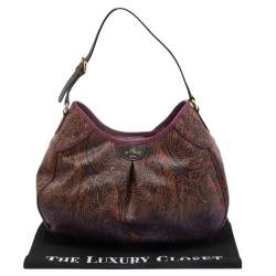 Pre Owned Etro Multicolor Paisley Printed Canvas Hobo