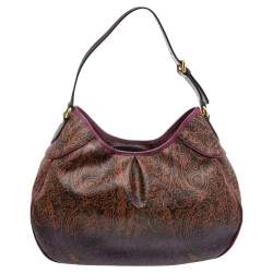 Pre Owned Etro Multicolor Paisley Printed Canvas Hobo