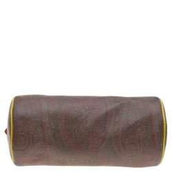 Pre Owned Etro Tricolor Paisley Print Coated Canvas and Leather Boston Bag