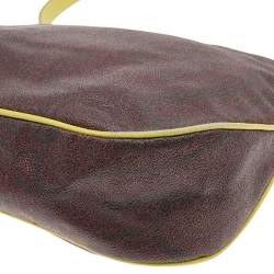 Pre Owned Etro Brown Paisley Print Coated Canvas Shoulder Bag