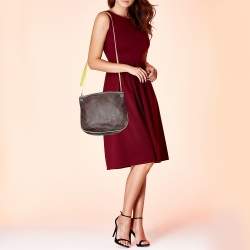 Pre Owned Etro Brown Paisley Print Coated Canvas Shoulder Bag