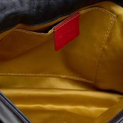 Pre Owned Etro Black/Gold Printed Leather Flap Clutch