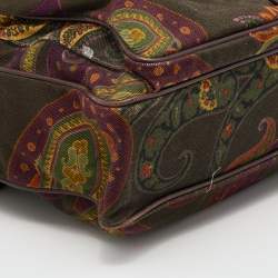 Pre Owned Etro Multicolor Paisley Fabric and Leather Messenger Bag