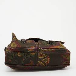 Pre Owned Etro Multicolor Paisley Fabric and Leather Messenger Bag