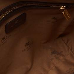 مملوكة مسبقًا Etro Multicolor Paisley Printed Coated Canvas And Leather Patchwork Tote