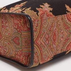 Pre Owned Etro Black Canvas Jacquard Tote