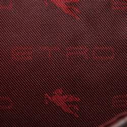 Pre Owned Etro Brown Paisley Printed Coated Canvas Compact Wallet