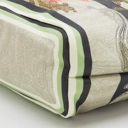 مملوكة مسبقًا حقيبة يد شوبر إيترو جلد وكانفاس مقوى نقشة بيزلي متعددة الألوان