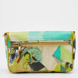 Pre Owned Etro Multicolor Paisley Printed Coated Canvas and Leather Flap Shoulder Bag