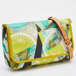 Pre Owned Etro Multicolor Paisley Printed Coated Canvas and Leather Flap Shoulder Bag
